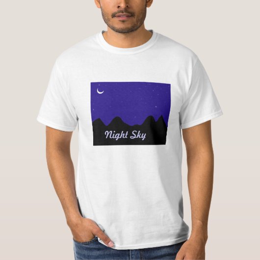 T-shirts met Night Sky bedrukt (Voorkant)