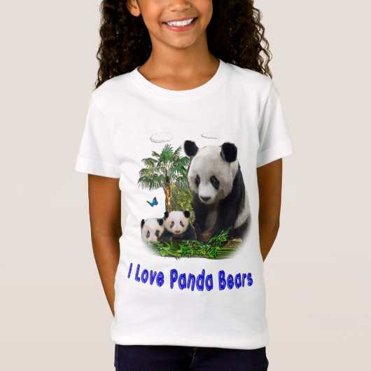 T-shirts met panda's (Voorkant)