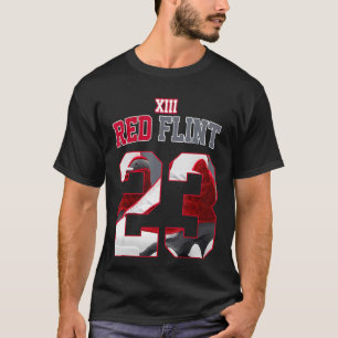 T - shirts met rode flint 13s om de T - shirts van