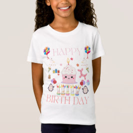 T-shirts met verjaardagsfeestdesign voor meisjes 