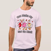 T-shirts met 'You make my heart go honk' (Voorkant)