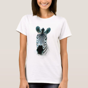 T-shirts met zebra-hoofdportret