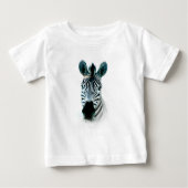 T-shirts met zebra-hoofdportret (Voorkant)