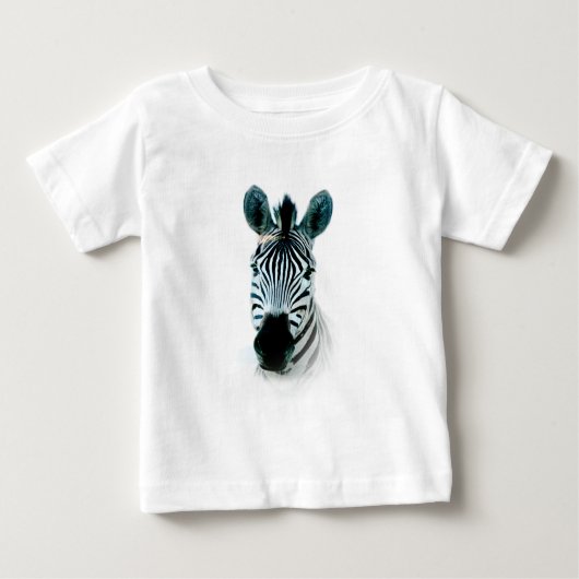 T-shirts met zebra-hoofdportret (Voorkant)