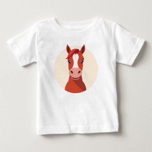 T-Shirts met Zoete Kastanje Paard (Voorkant)