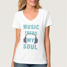 T-Shirts Music voedt mijn ziel