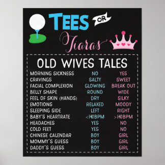 T - shirts of tiaras Geslacht onthullen oude tenie Poster