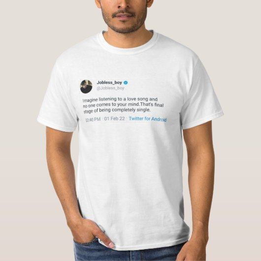T - shirts op tweet voor mannen (Voorkant)