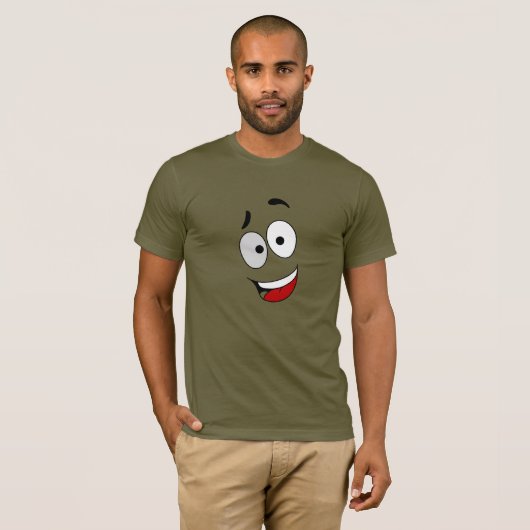 T-shirts pour homme -Jasper - Un visage heureux (Voorkant volledig)