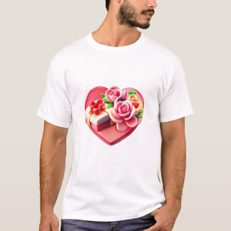 T-shirts Romantisch Roos Hart Gift Box