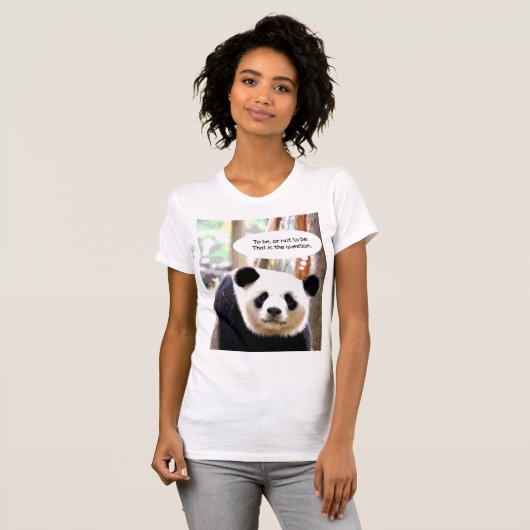 T-Shirts Shakespeare Quote Panda Beer vrouwen (Voorkant volledig)