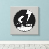 T - shirts | Snoopy Howling Canvas Afdruk (Insitu (Houten vloer))