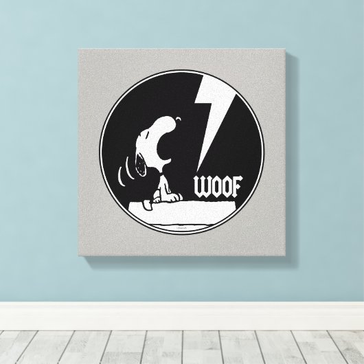 T - shirts | Snoopy Howling Canvas Afdruk (Insitu (Houten vloer))