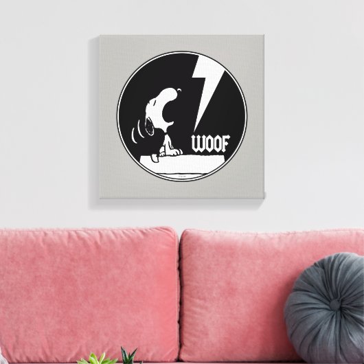 T - shirts | Snoopy Howling Canvas Afdruk (Insitu (Woonkamer))