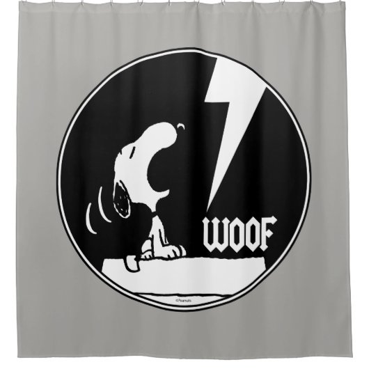 T - shirts | Snoopy Howling Douchegordijn (Voorkant)
