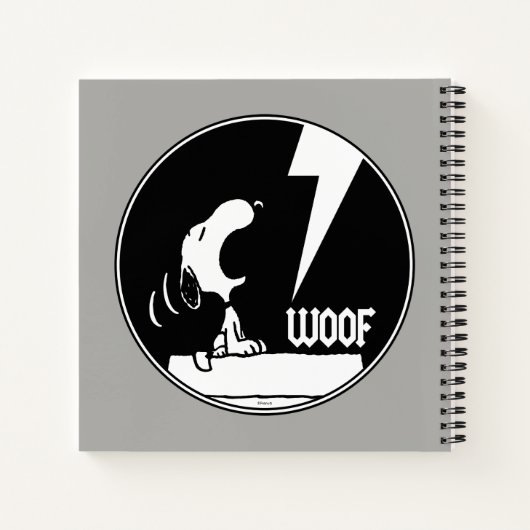 T - shirts | Snoopy Howling Notitieboek (Achterkant)
