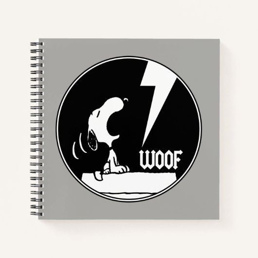 T - shirts | Snoopy Howling Notitieboek (Voorkant)