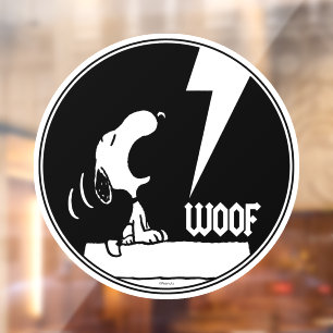 T - shirts   Snoopy Howling Raamsticker