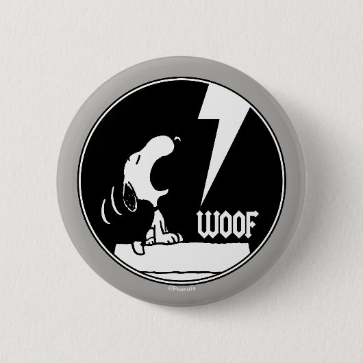 T - shirts | Snoopy Howling Ronde Button 5,7 Cm (Voorkant)