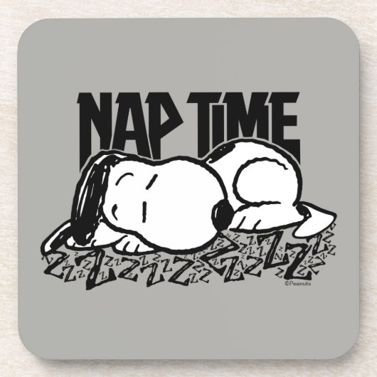 T - shirts | Snoopy Nap Time Bier Onderzetter (Voorkant)