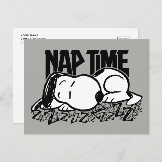 T - shirts | Snoopy Nap Time Briefkaart (Voorkant / Achterkant)