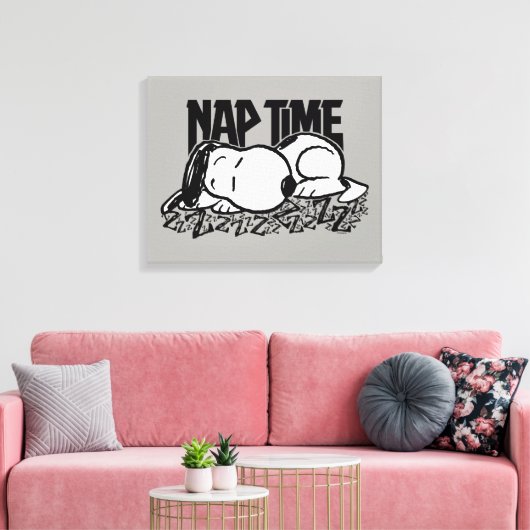 T - shirts | Snoopy Nap Time Canvas Afdruk (Insitu (Woonkamer))