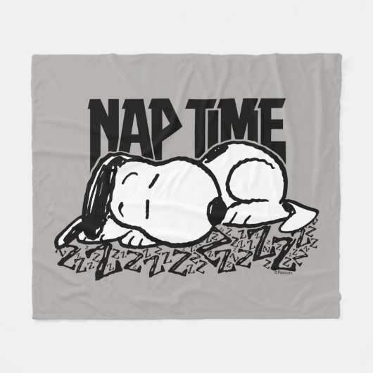 T - shirts | Snoopy Nap Time Fleece Deken (Voorkant (Horizontaal))