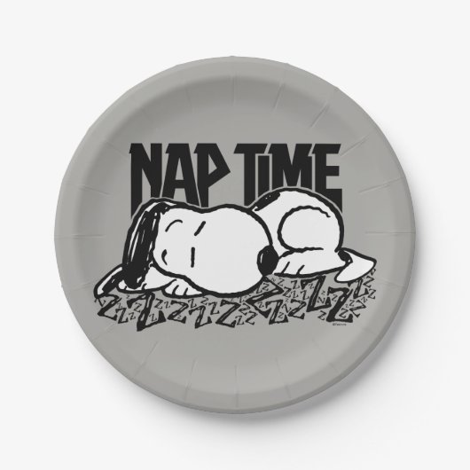 T - shirts | Snoopy Nap Time Papieren Bordje (Voorkant)