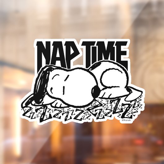 T - shirts | Snoopy Nap Time Raamsticker (Vel 2)