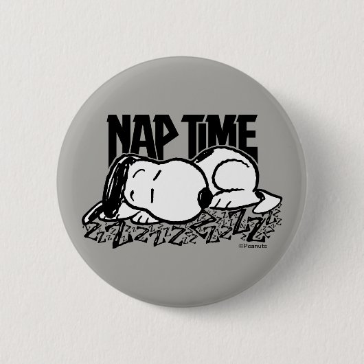 T - shirts | Snoopy Nap Time Ronde Button 5,7 Cm (Voorkant)