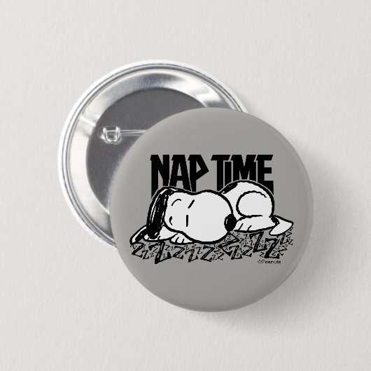 T - shirts | Snoopy Nap Time Ronde Button 5,7 Cm (Voorkant /achterkant)