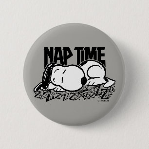 T - shirts Snoopy Nap Time Ronde Button 5,7 Cm