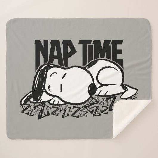 T - shirts | Snoopy Nap Time Sherpa Deken (Voorkant (horizontaal))