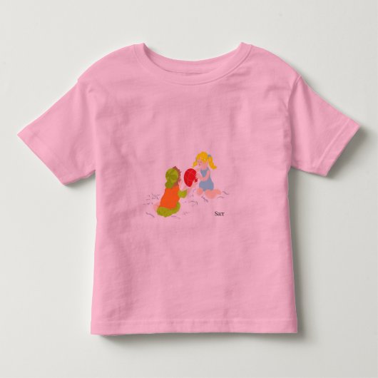 T-shirts : Spelen op de strand (Voorkant)