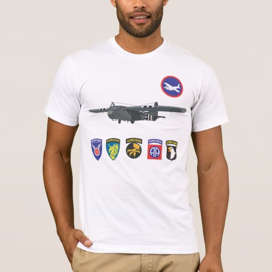 T-shirts van de Glider Troops uit de Tweede Wereld (Voorkant)