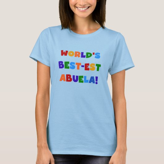 T-shirts van de Kleuren van Abuela van het (Voorkant)