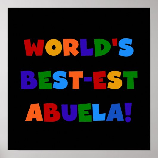 T-shirts van de Kleuren van Abuela van het best-es Poster (Voorkant)