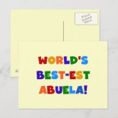 T-shirts van de Kleuren van Abuela van het Briefkaart (Voorkant / Achterkant)