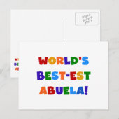T-shirts van de Kleuren van Abuela van het Briefkaart (Voorkant / Achterkant)