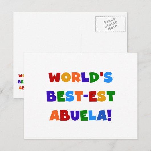T-shirts van de Kleuren van Abuela van het Briefkaart (Voorkant / Achterkant)