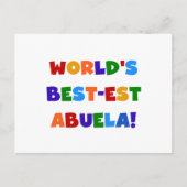 T-shirts van de Kleuren van Abuela van het Briefkaart (Voorkant)