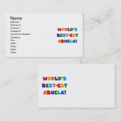 T-shirts van de Kleuren van Abuela van het Visitekaartje (Voorkant / Achterkant)