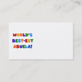 T-shirts van de Kleuren van Abuela van het Visitekaartje (Achterkant)