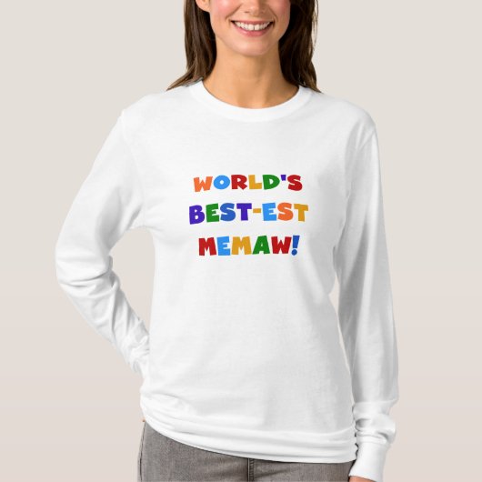 T-shirts van de Kleuren van Memaw van het best-est (Voorkant)