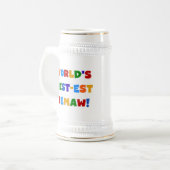 T-shirts van de Kleuren van Memaw van het Bierpul (Voorkant links)