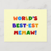 T-shirts van de Kleuren van Memaw van het Briefkaart (Voorkant)