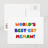 T-shirts van de Kleuren van Memaw van het Briefkaart (Voorkant / Achterkant)