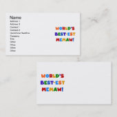 T-shirts van de Kleuren van Memaw van het Visitekaartje (Voorkant / Achterkant)