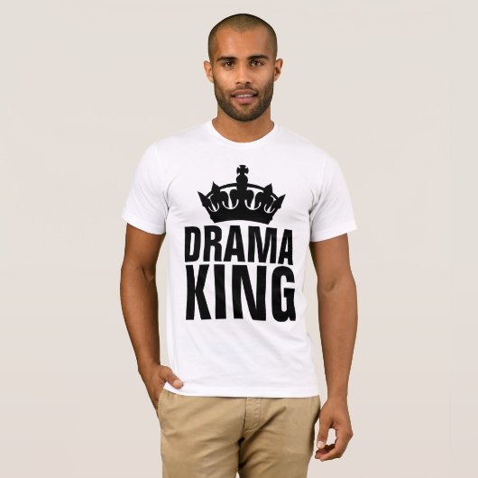 T-shirts VAN DRAMA KING-MANNEN (Voorkant volledig)