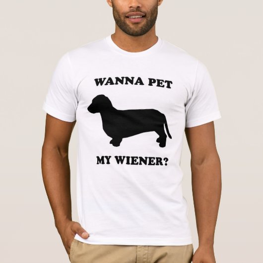 T - SHIRTS VAN WIENER DOG - "Wil je mijn vrouw bez (Voorkant)